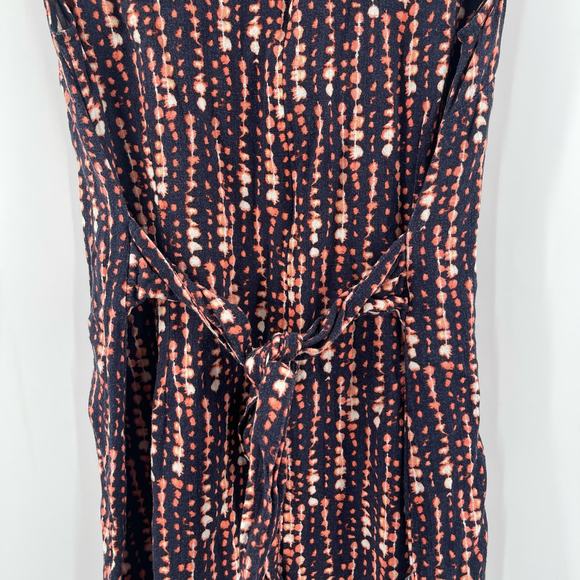 H BY HALSTON Dress Size Extra Small Linen Blend Wrap Sash Tie Waist Sleeveless - Picture 11 of 15